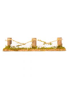 Valla madera decorativa con ovejas 26x4.7x4.8cm
