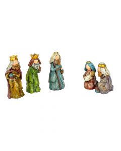 Figura nacimiento poliresina 5pzas multicolor