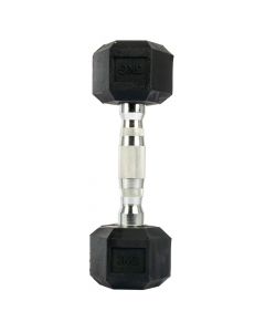 Mancuerna hexagonal 3kg negro plateado