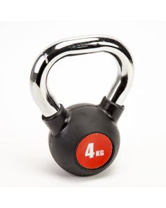 Pesa rusa metal lisa 4kg negro y plateado