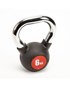 Pesa rusa metal lisa 6kg negro y plateado