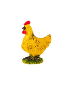 Gallina poliresina 5x3x5.5cm multicolor