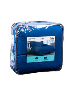 Edredón king 3pzas azul