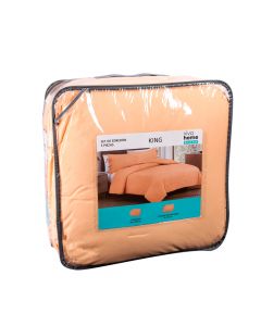 Edredón king 3pzas coral