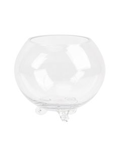 Pecera vidrio redonda 15.5x18cm