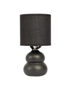 Lampara cerámica para mesa noche lisa negro