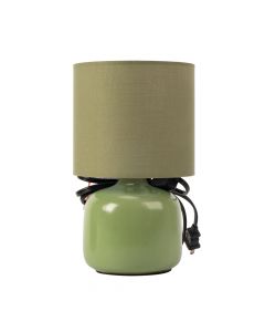 Lámpara cerámica para mesa noche lisa verde