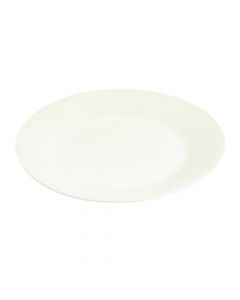 Plato plano porcelana 9pulg blanco