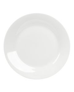 Plato plano porcelana 12pulg blanco