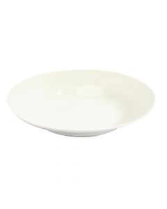 Plato porcelana hondo 8pulg blanco