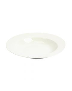 Plato porcelana hondo 8.5pulg blanco