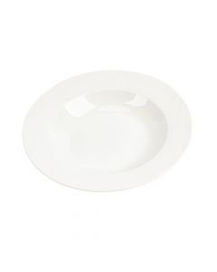 Plato porcelana hondo 9pulg blanco