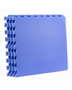 Alfombra foam lisa con relieve 50x50x2.0cm 4und celeste