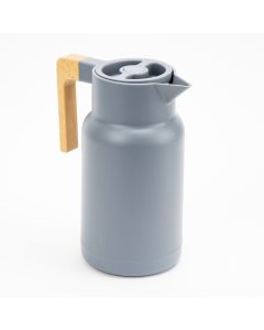 Termo para bebida liso con asa plástica diseño madera 1000ml surtido