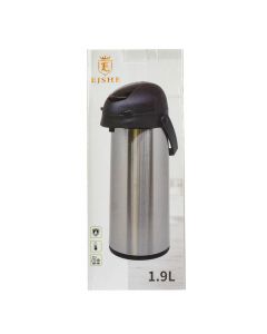 Termo metálico liso 1.9l gris+negro