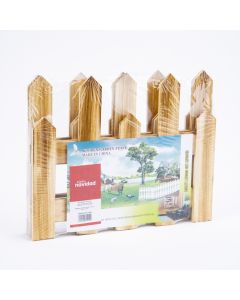 Cerca madera lisa 120x24.5cm beige y marrón