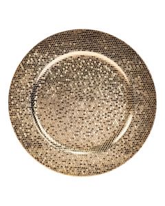 Portaplato navideño dorado