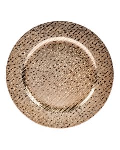 Portaplato navideño textura champagne