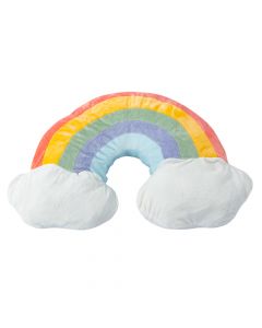 Almohadón afelpado arcoíris y nube 55x35cm multicolor