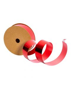 Cinta plástica roja brillante