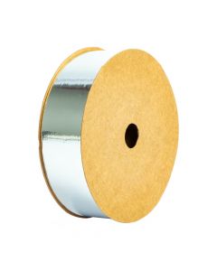 Cinta plástica lisa 30mm 50yd plateado brillante