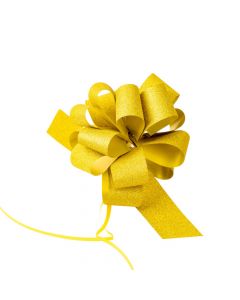 Lazo plástico escarchado amarillo