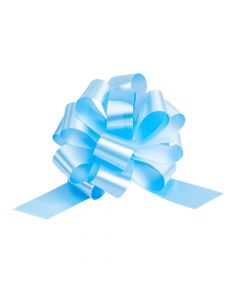 Lazo plástico liso 30mm 5pulg 6pzas celeste