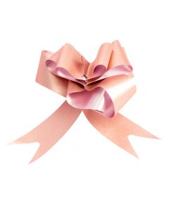 Lazo liso escarchado 30mm 6pzas rosado