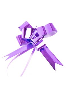 Lazo plástico liso 22mm 6pzas morado brillante