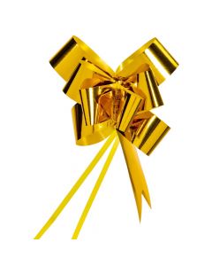 Lazo plástico dorado brillante