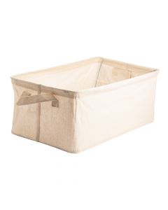 Caja rectangular organizadora plegable 47x28x20cm beige