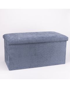 Banco organizador rectangular con relieve 76x39x38cm azul