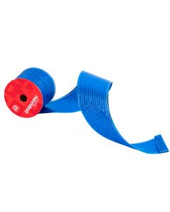 Cinta decorativa navideña estampado rayas 3yrdx6.3cm azul