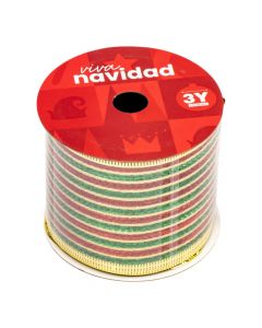 Cinta navideña relieve surtida
