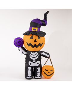 Inflable Halloween calabaza/esqueleto 180cm con luz 12v 