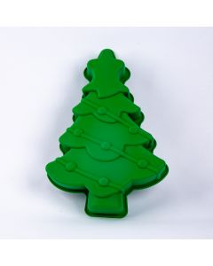 Molde silicón árbol navidad verde