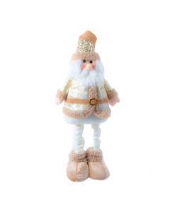 Peluche navideño santa expandible con relieve cascabel 70cm