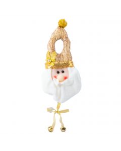 Peluche colgante navideño santa con cascabel 35cm 