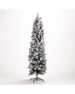 Árbol artificial nevado navideño 180cm verde y blanco