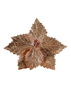 Flor navideña escarchada