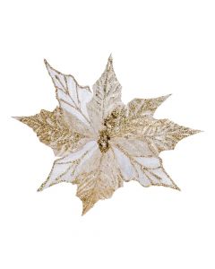 Flor dorada 26cm navideña