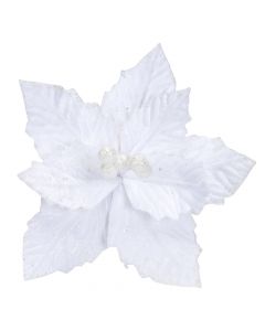 Flor navideña escarchada