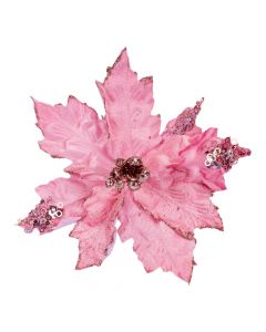 Flor navideña rosado