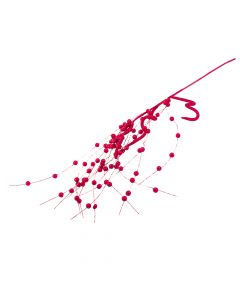 Rama artificial navideña lisa escarchada 65cm fucsia