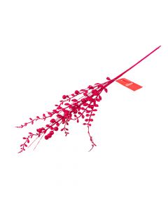 Rama artificial navideña con hojas frutos 60cm fucsia