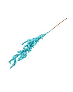 Rama artificial navideña lisa escarchada 64cm celeste