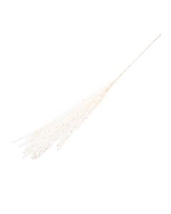 Rama artificial lisa con relieve con lentejuelas 64cm blanco