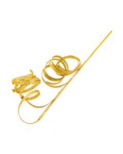 Rama artificial navideña lisa escarchada 115cm dorado