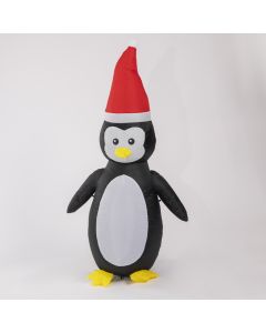 Inflable navideño pingüino con luz 12v 700ma multicolor