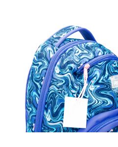 Salveque tela estampado rayas 30x15x46cm morado multicolor